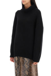 Khaite 'Landen' Oversized Funnel Neck Sweater   Black