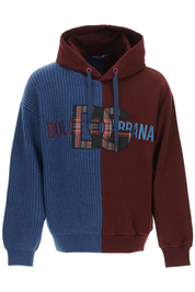 Dolce & Gabbana Mixed Technique Sweatshirt   Blue