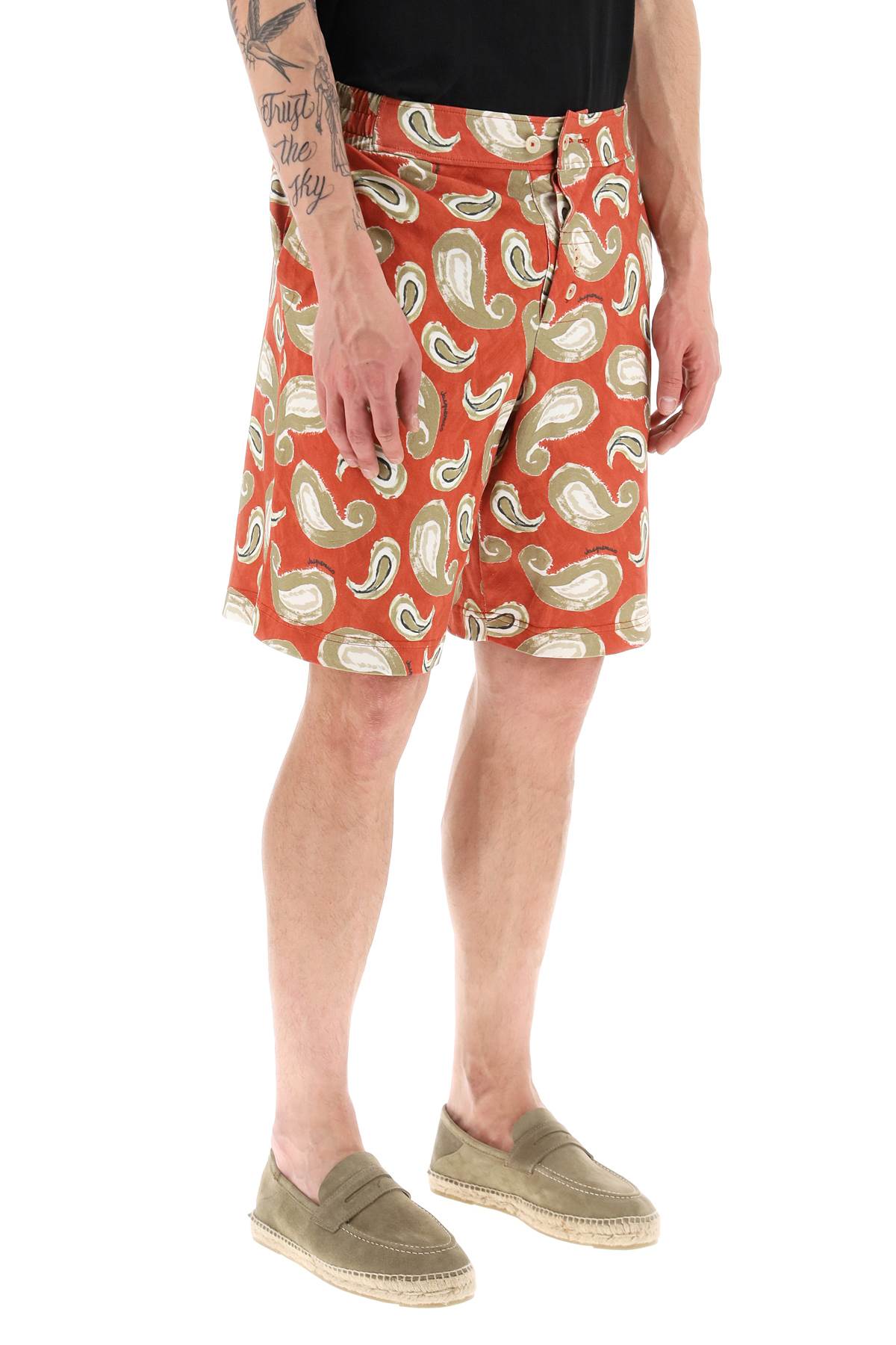 Jacquemus 'Le Short Pingo' Printed Shorts   Orange