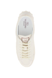 Valentino Garavani Leather Cityplanet Sneakers   Neutral