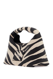 Marc Jacobs The Zebra Leather Mini Sack Bag   Black