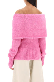 Saks Potts 'Skylar' Off Shoulder Sweater   Fuchsia