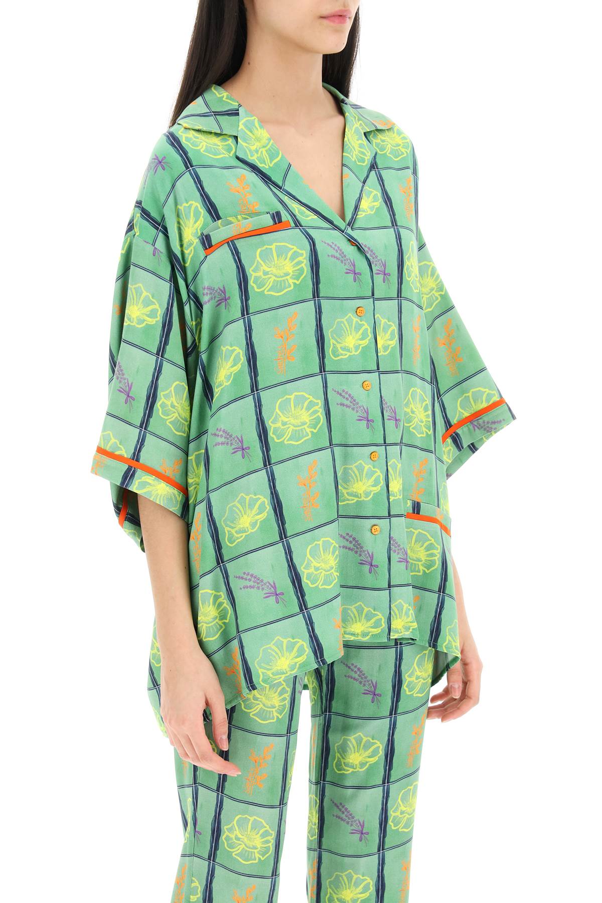 Siedres 'Malina' Oversized Shirt   Green