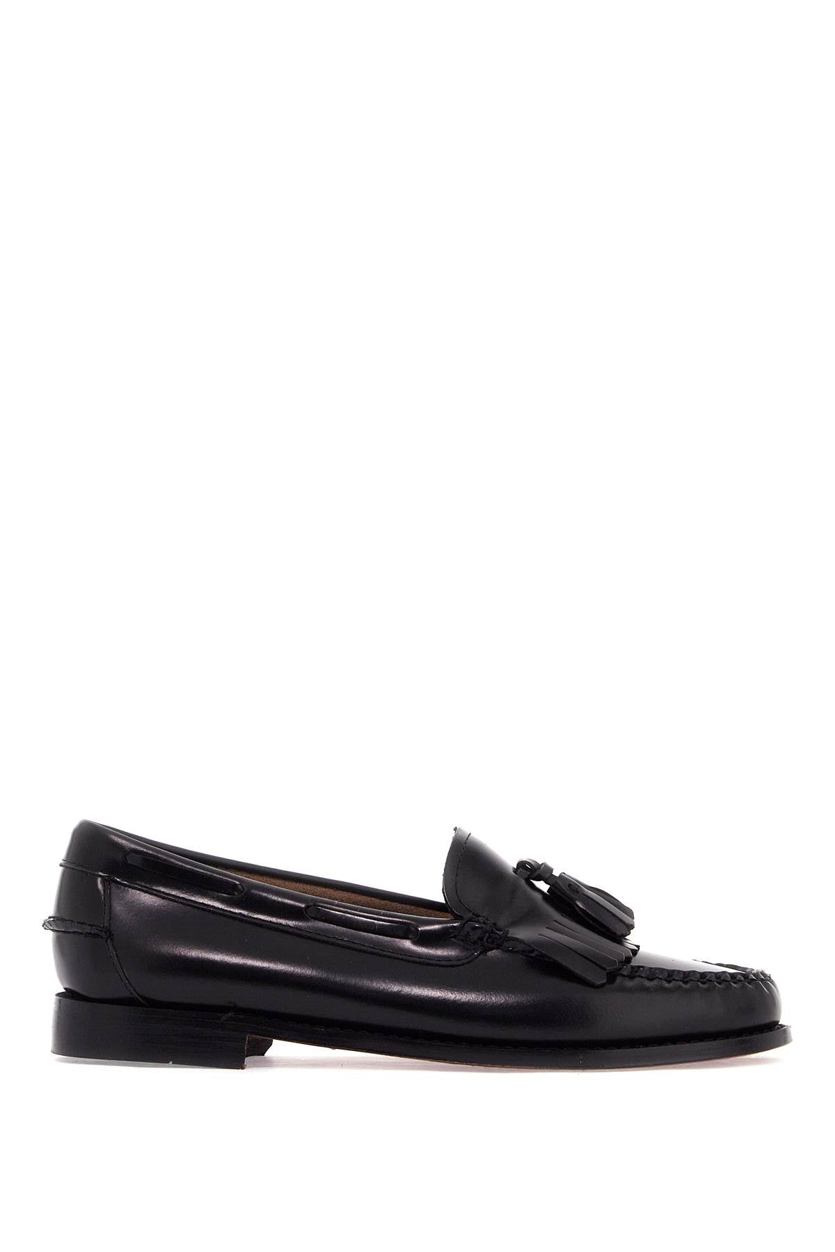 G.H. Bass Esther Kiltie Weejuns Loafers In Brushed Leather   Black