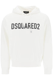 Dsquared2 Logo Print Hoodie   White