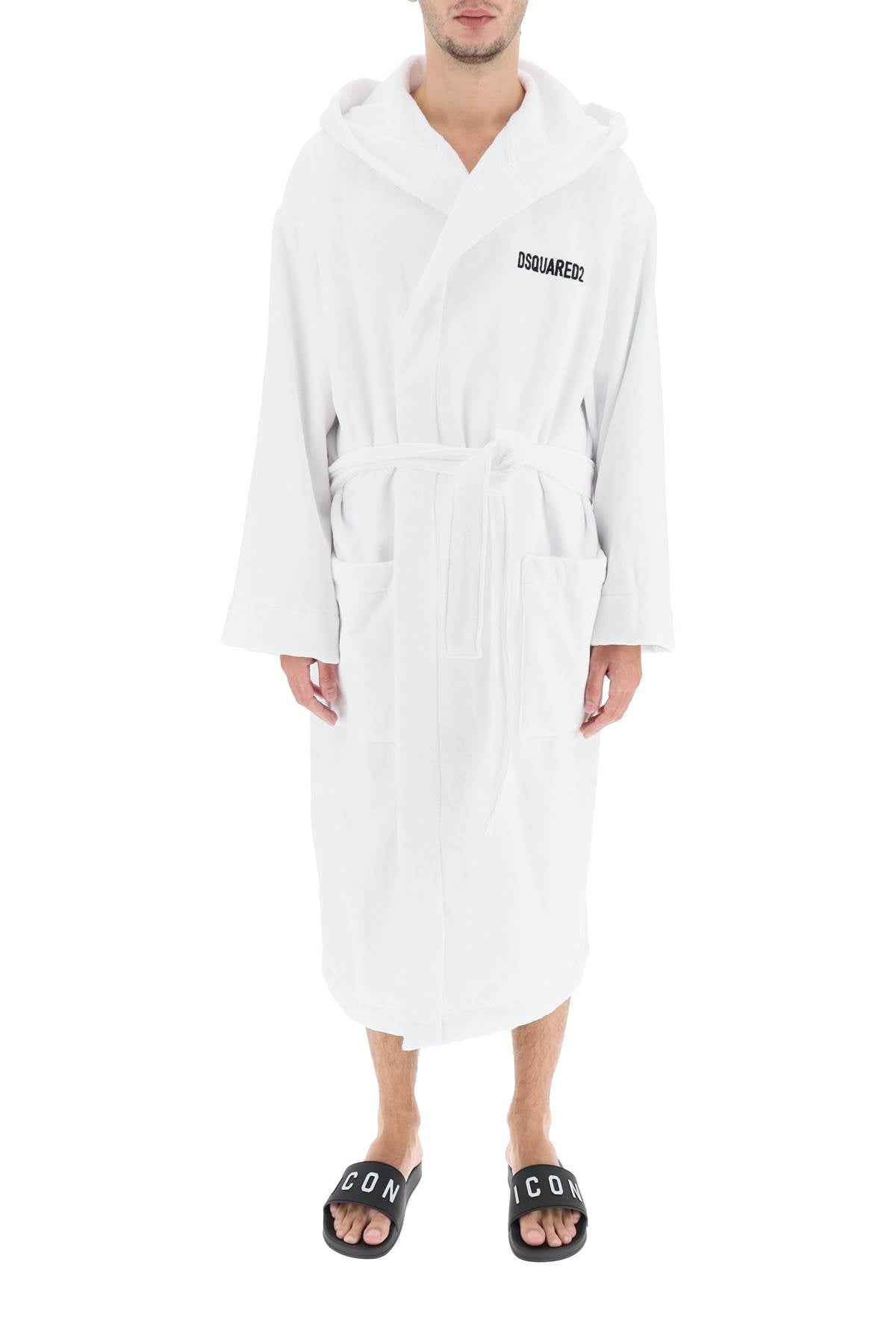 Dsquared2 Icon Bathrobe   White