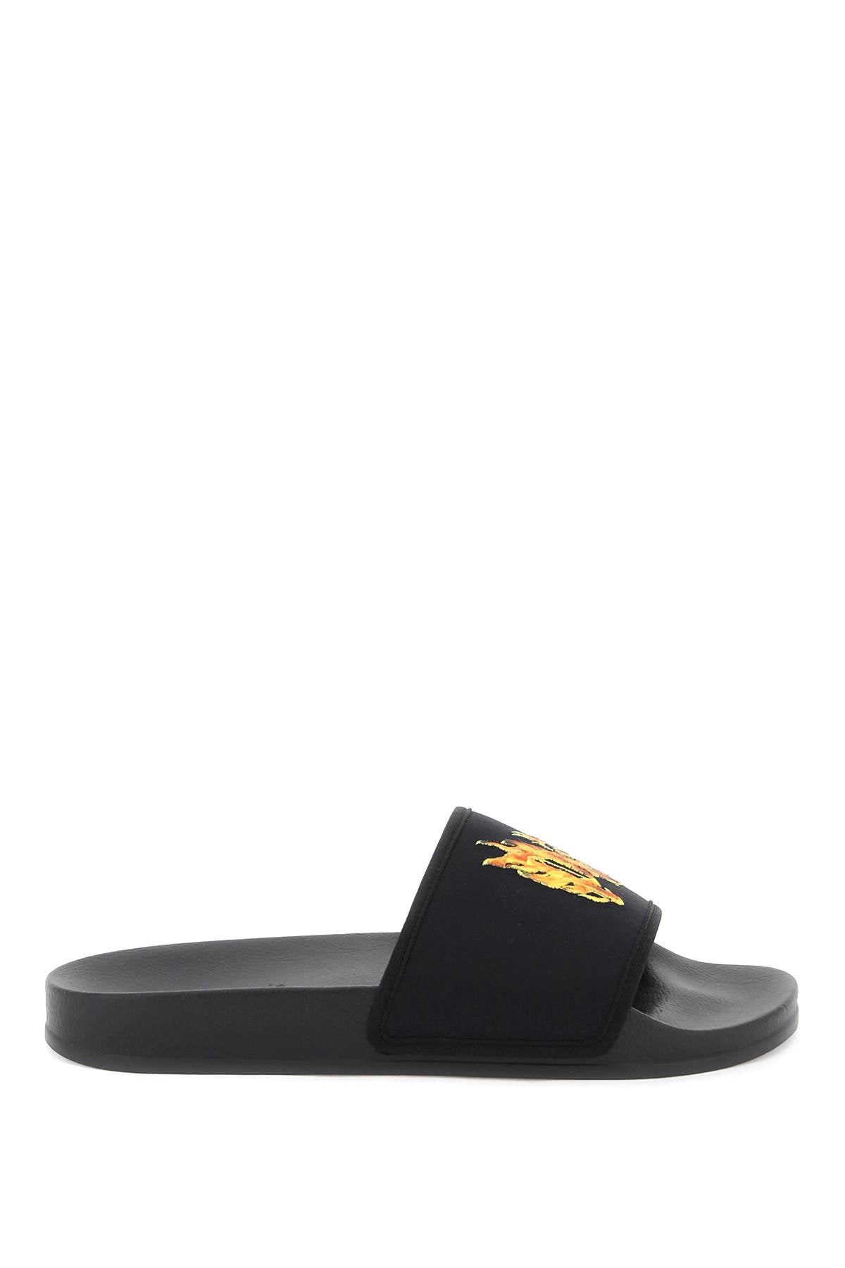 Palm Angels Burning Monogram Slides   Black