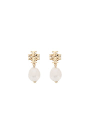 Tory Burch Kira Earring With Pearl   White