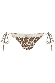 Tory Burch Leopard Print Bikini Bottom   Brown