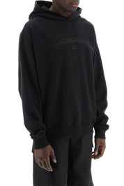 Dolce & Gabbana Hooded Sweatshirt With Logo Print   Black