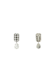 Alessandra Rich Dangling Clip On Earrings   Silver