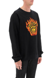 Versace Medusa Flame Sweatshirt   Black