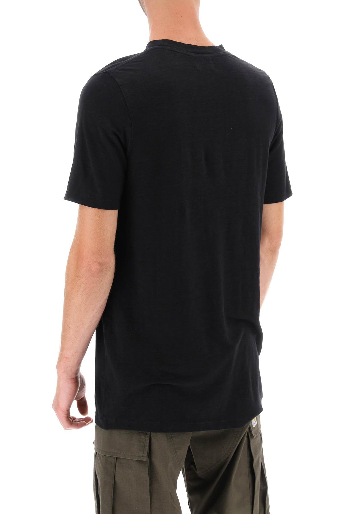 Marant Karman Linen Logo T Shirt   Black