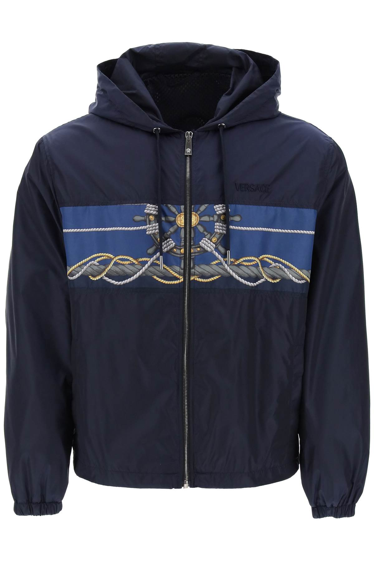 Versace Nautical Hooded Jacket   Blue