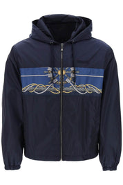 Versace Nautical Hooded Jacket   Blue