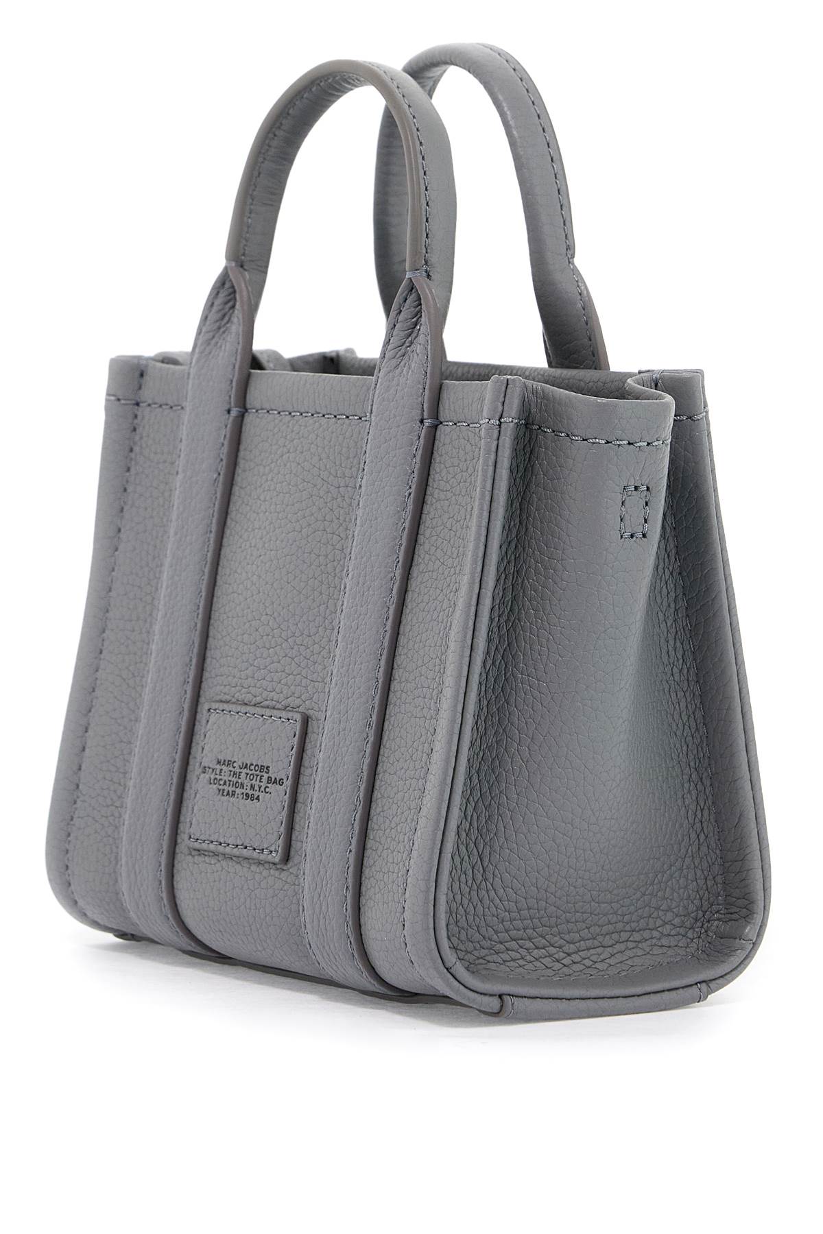 Marc Jacobs The Leather Mini Tote Bag   Grey