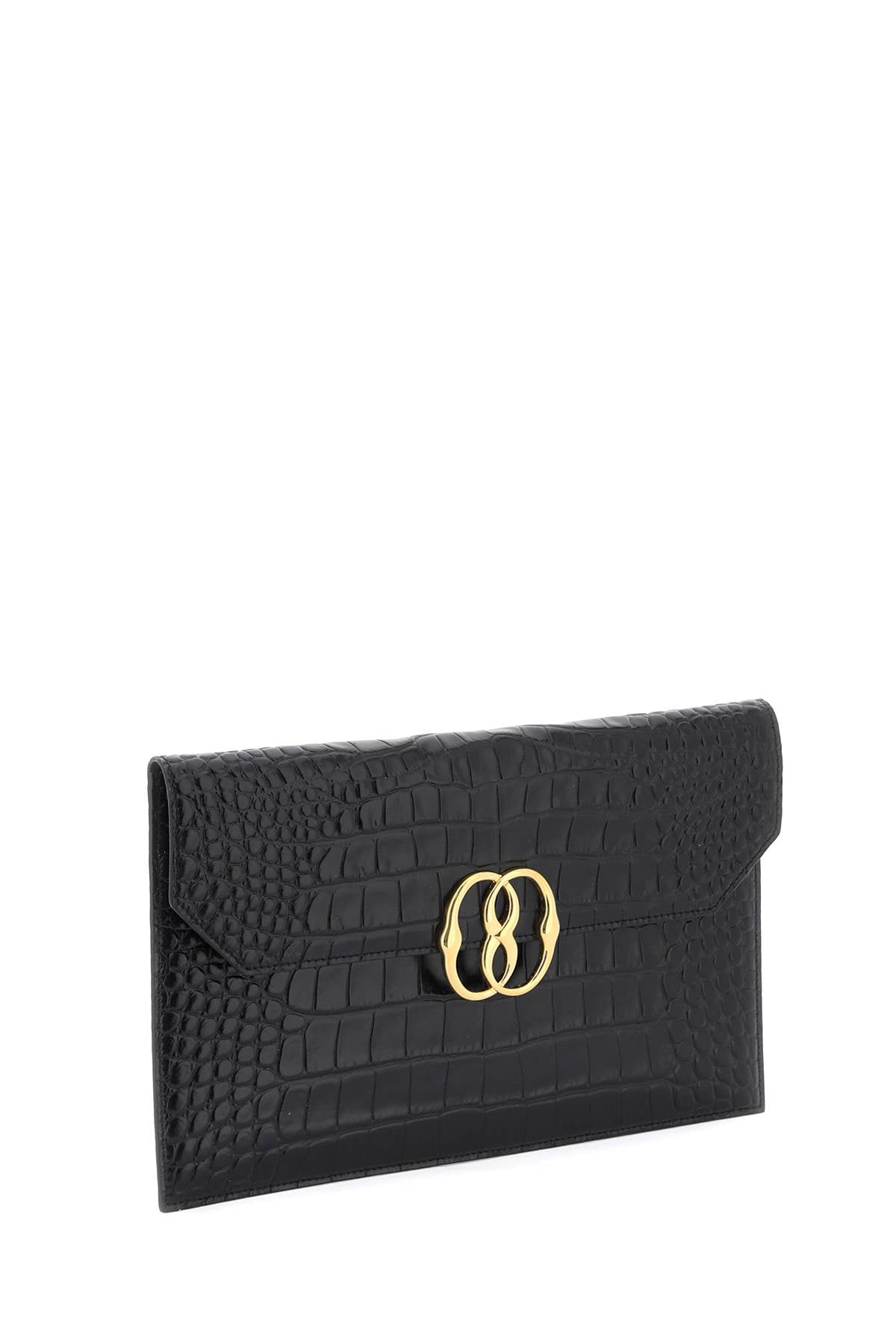 Bally Emblem Clutch   Black