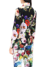 Dolce & Gabbana Rose Garden Shirt In Satin   Multicolor