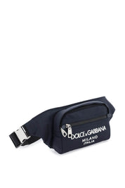 Dolce & Gabbana Nylon Beltpack Bag With Logo   Blue