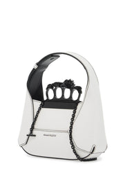 Alexander Mcqueen Mini Jewelled Hobo Bag   White