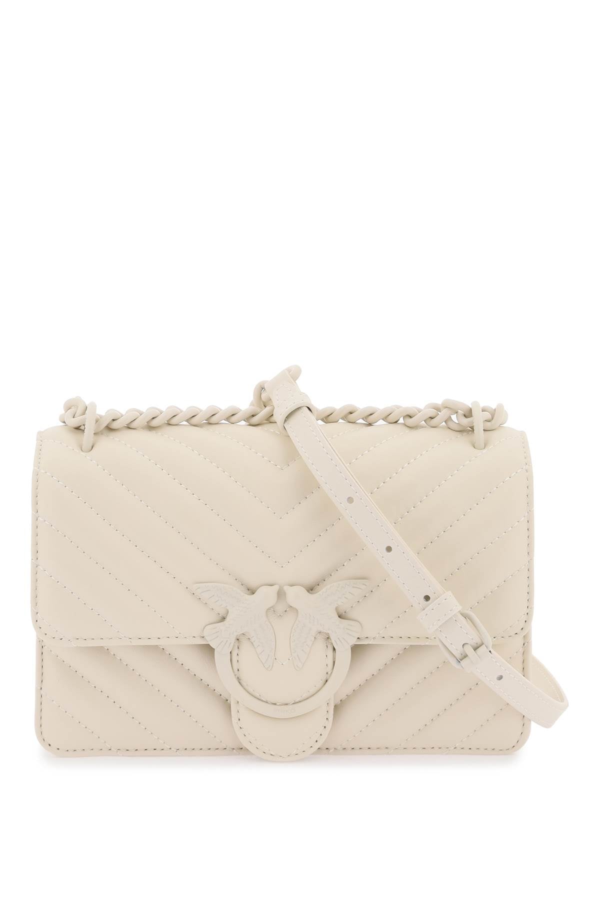 Pinko Mini Love Bag One Chevron   White