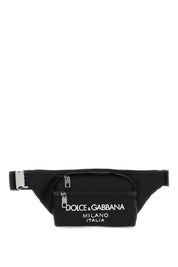 Dolce & Gabbana Nylon Beltpack Bag With Logo   Black