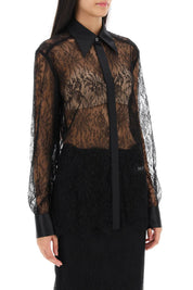 Dolce & Gabbana Chantilly Lace Shirt   Black