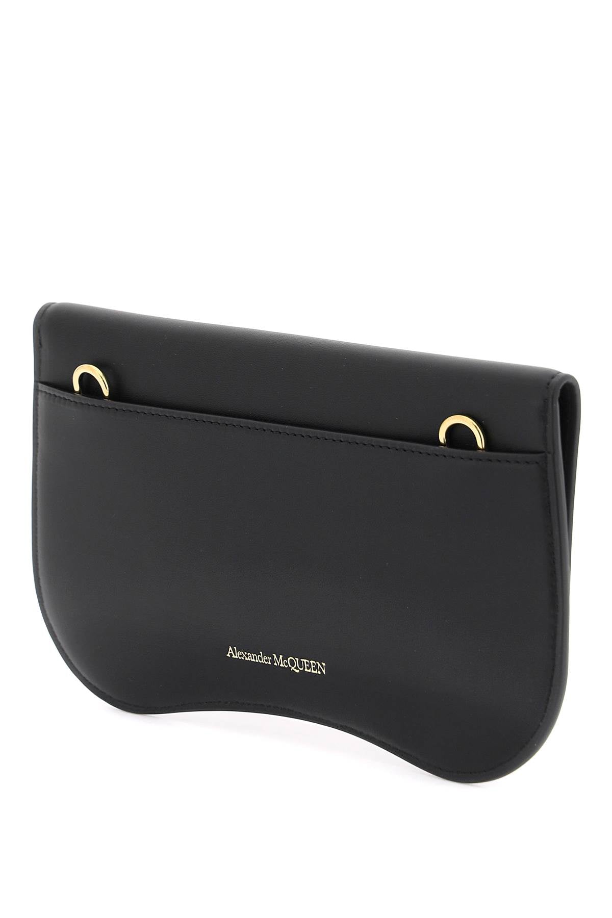 Alexander Mcqueen Seal Crossbody Pouch   Black