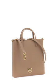 Pinko Leather Mini Tote Bag   Brown