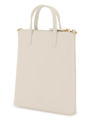 Pinko Leather Mini Tote Bag   White