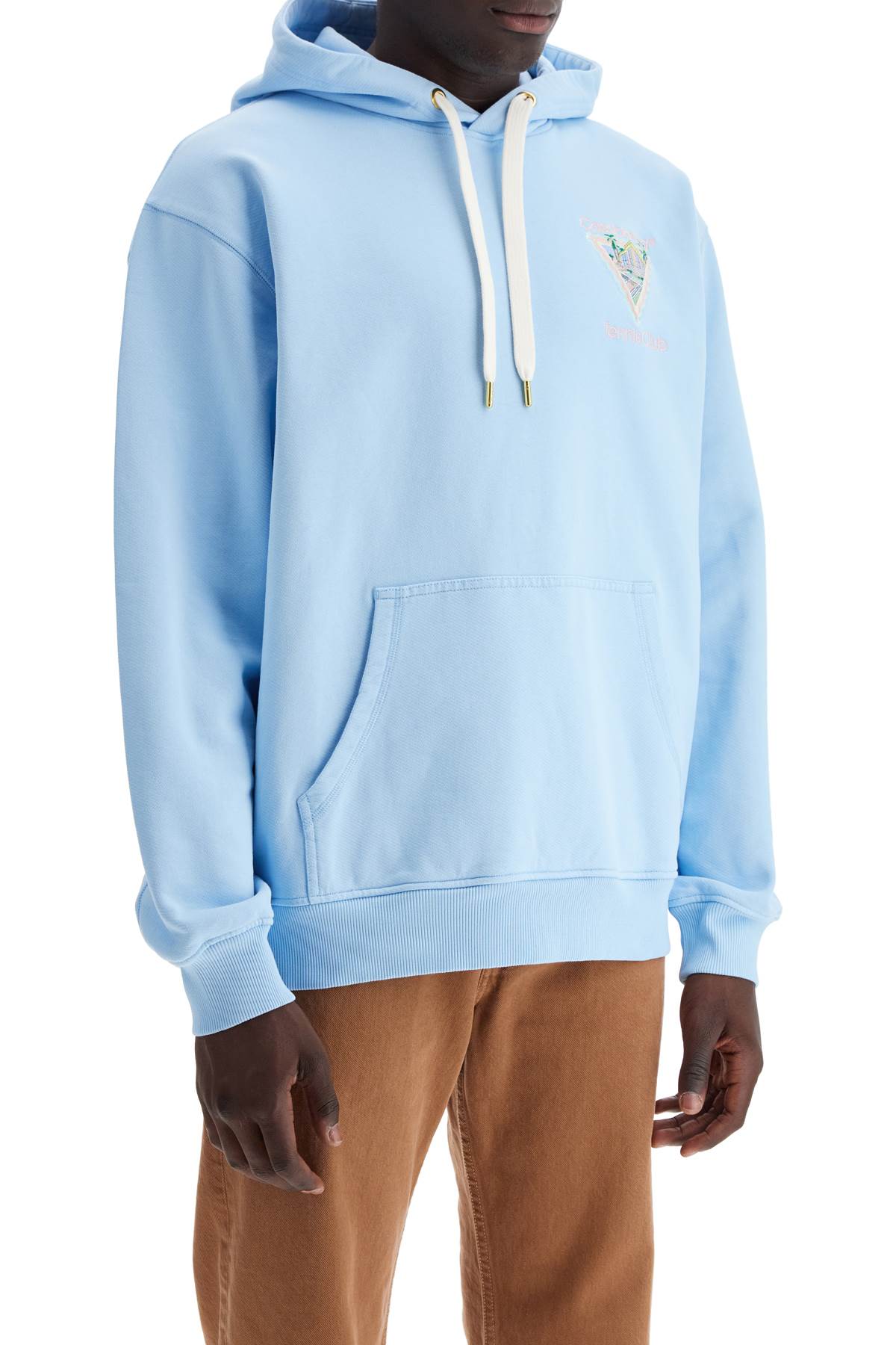 Casablanca Hooded Sweatshirt From Maison De   Light Blue