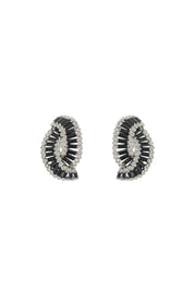 Alessandra Rich Braided Earrings   Silver