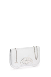 Alexander Mcqueen Seal Crossbody Pouch   Silver