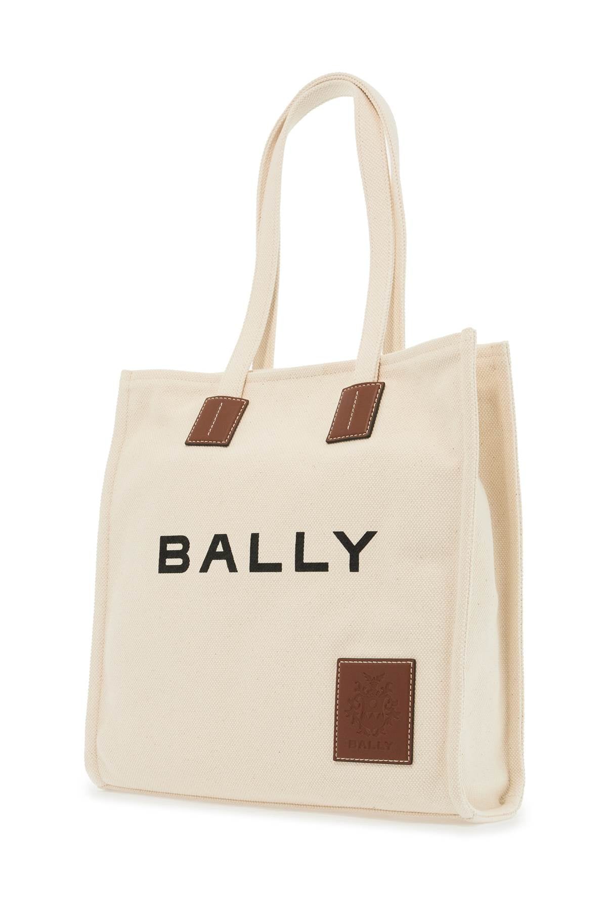 Bally Akelei Canvas Tote Bag With   Neutral