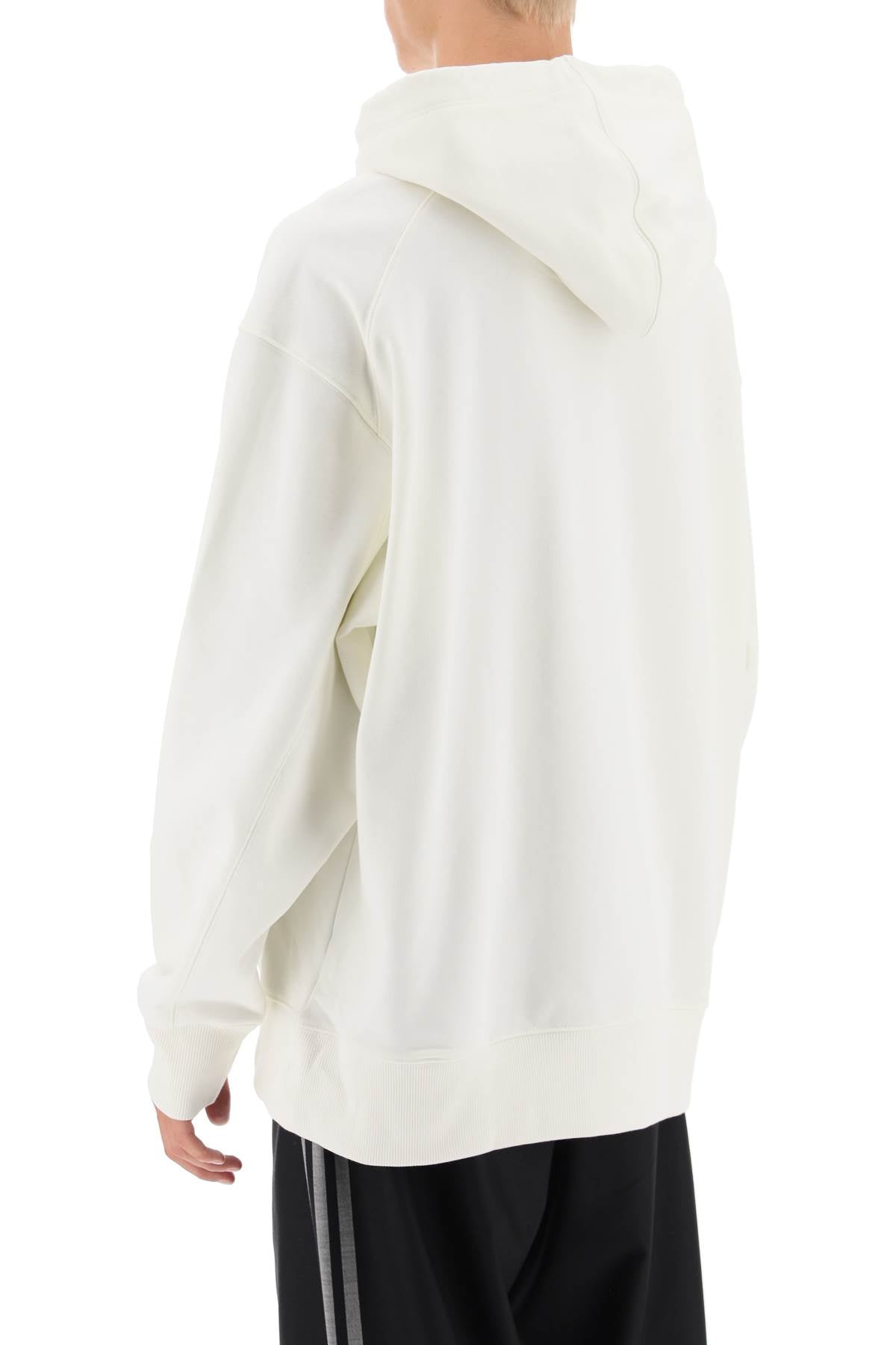 Y 3 Hoodie With Logo Print   White