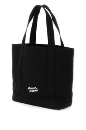 Maison Kitsune Fox Head Tote Bag   Black