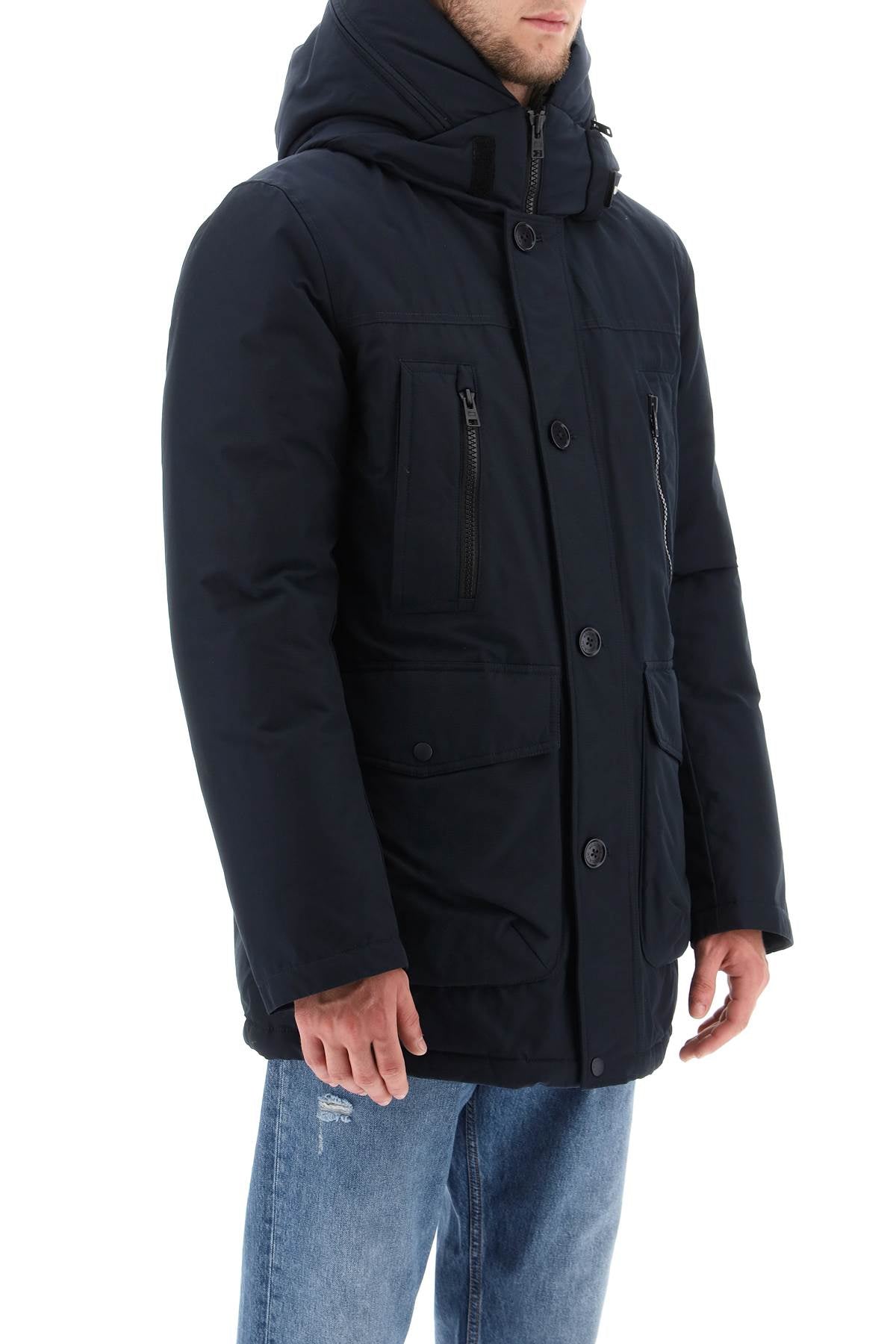 Woolrich 'Arctic' Parka In Ramar Fabric   Blue