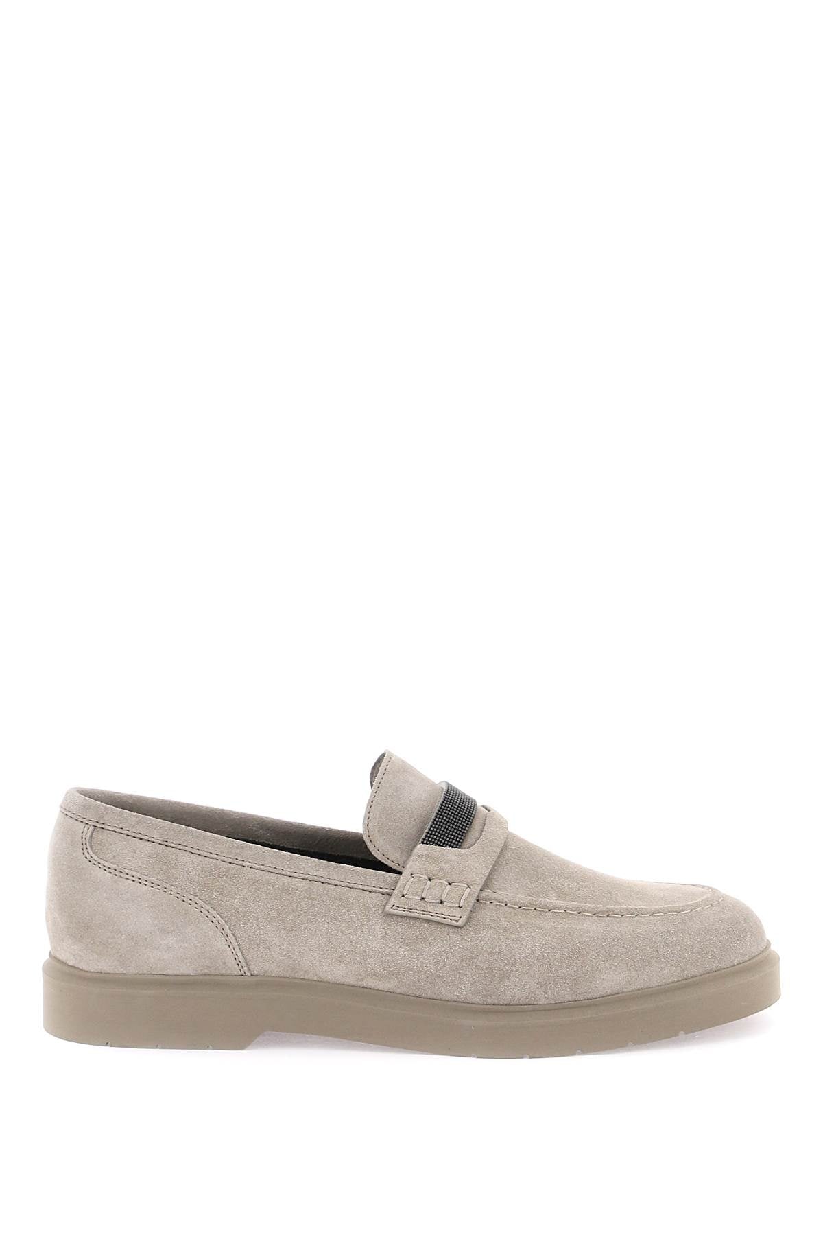 Brunello Cucinelli Mocassins With Monili   Grey