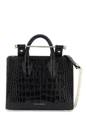 Strathberry Nano Tote Leather Bag   Black