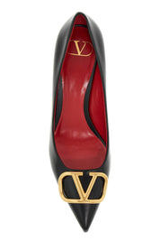 Valentino Garavani Smooth Leather Vlogo Signature Décollet   Black