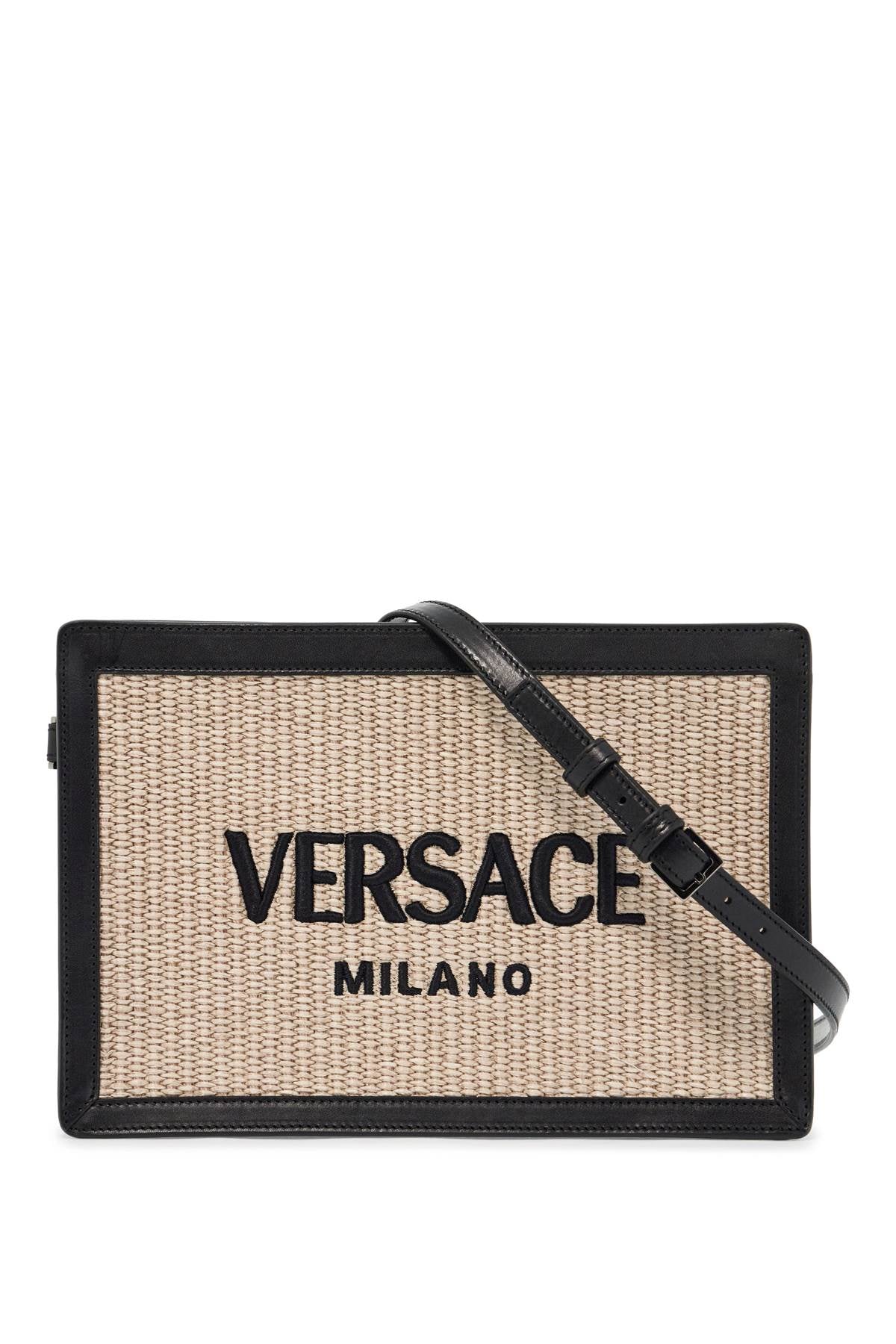 Versace Raffia Pouch For   Neutral