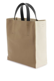 Marni Leather Museum Tote Bag   Neutral