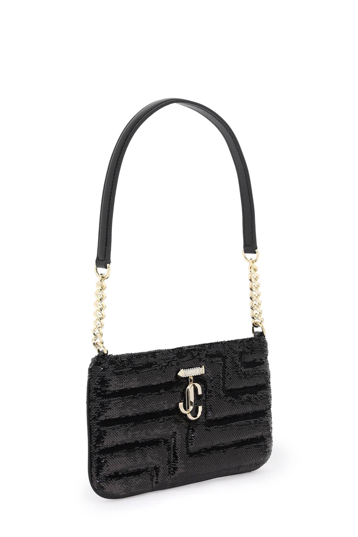 Jimmy Choo Avenue Slim Shoulder Bag   Black