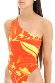 Louisa Ballou Plunge One Piece Swimsuit   Red