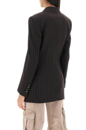 Dolce & Gabbana Pinstriped Turlington Jacket   Brown