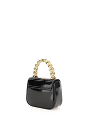 Versace Patent Leather 'La Medusa' Mini Bag   Black