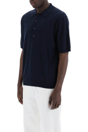 Closed Soft Fine Knit Polo Shirt   Blue