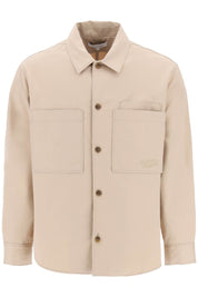 Maison Kitsune Cotton Gabardine Overshirt   Beige