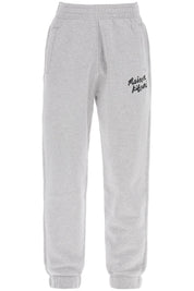 Maison Kitsune Replace With Double Quotesporty Pants With Handwriting   Grey