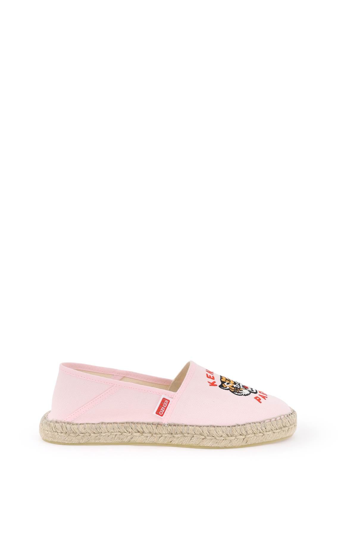 Kenzo Canvas Espadrilles With Logo Embroidery   Pink